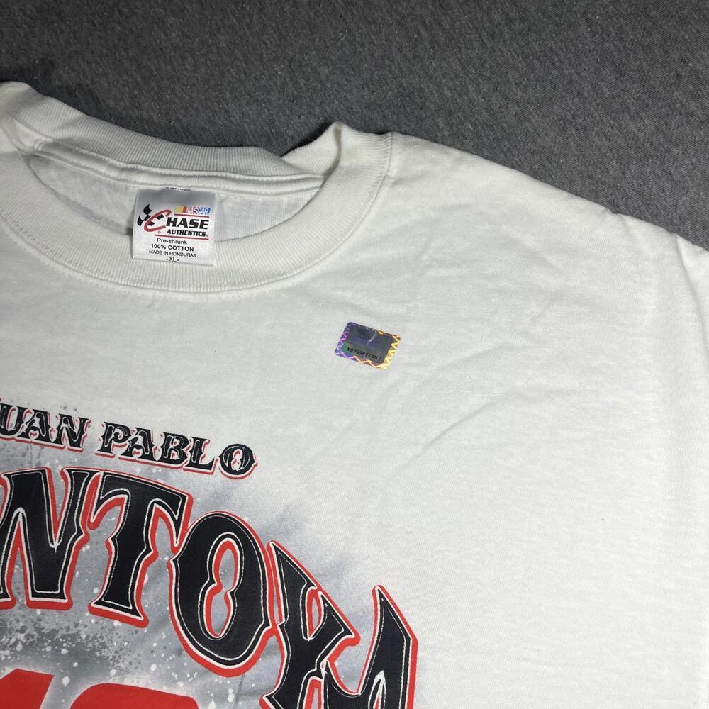 Vintage Chase Authentic Juan Pablo Montoya #42 NASCAR White Graphic T-Shirt XL - Picture 6 of 6